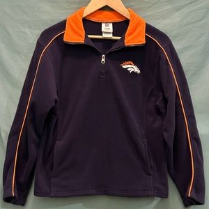 NFL Apparel Broncos Fleece Zip Jacket- Youth L 14/16